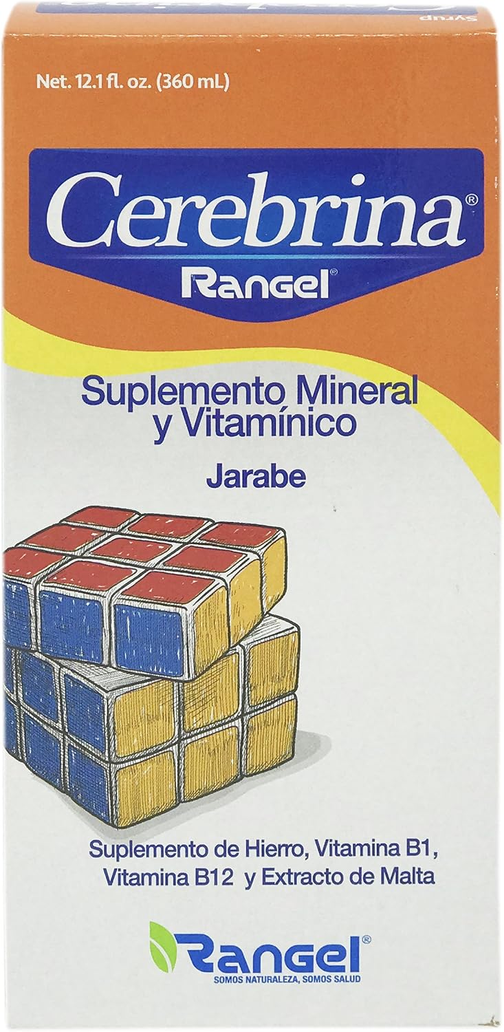 Vino Cerebrina Mineral and Vitamin Siplement Syrup - Suplemento Mineral y Vitaminico Rangel 12 OZ