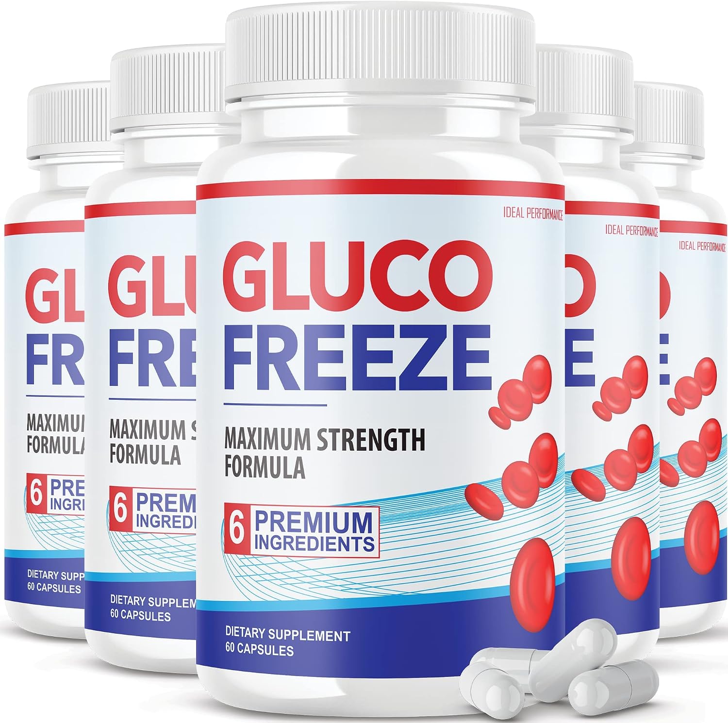 Glucofreeze (5 Pack) - 300 Cápsulas con Canela