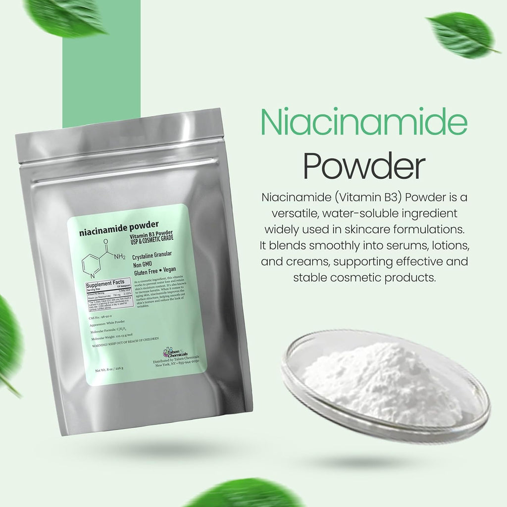 Polvo de Niacinamida Pura para el Cuidado de la Piel (Vitamina B3) 56g – Grado Cosmético