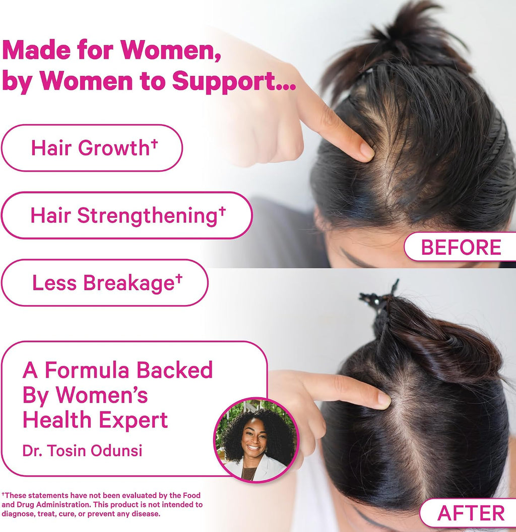 Pink Stork Gominolas para la Caída del Cabello Postparto, 60 unidades | Biotina, Ácido Pantoténico, Vitamina E, B6, B12