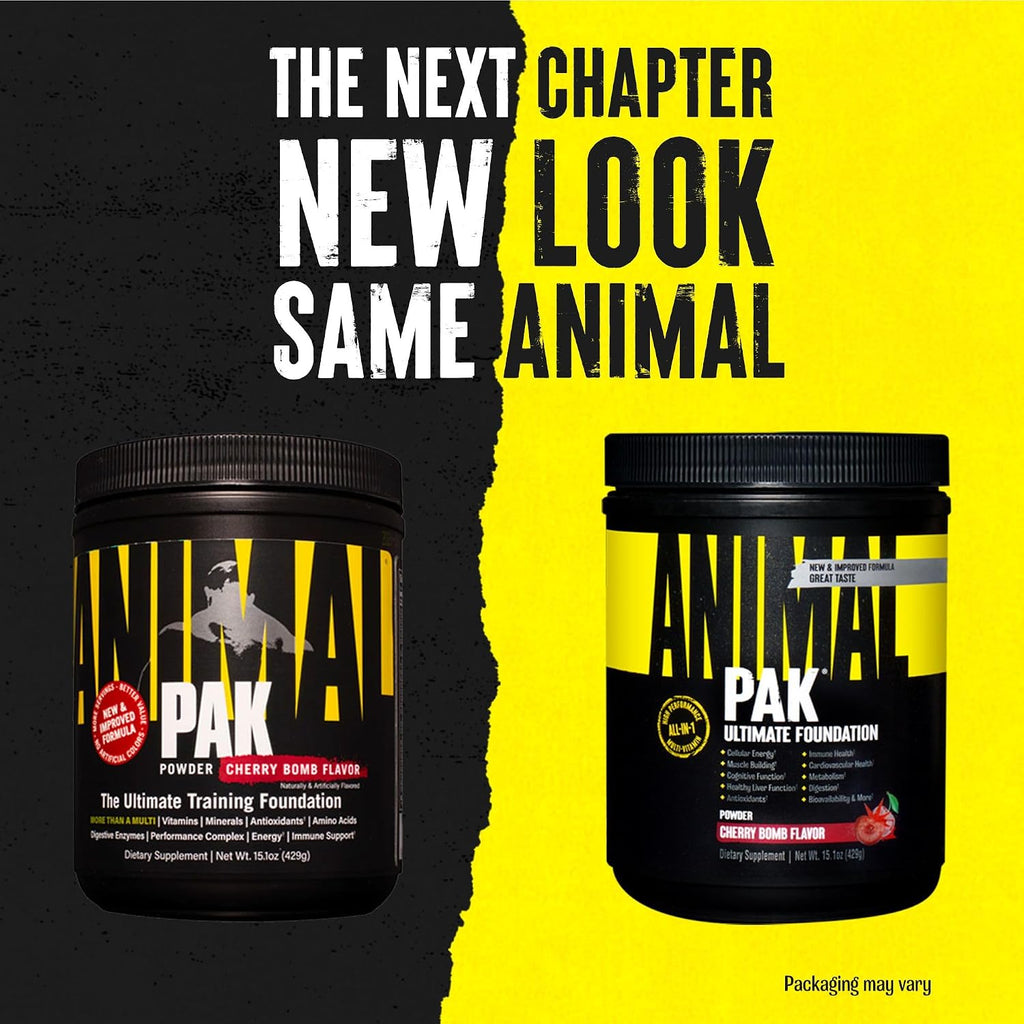 Animal Pak Polvo Multivitamínico Completo, Cherry Bomb - 60 Dosis