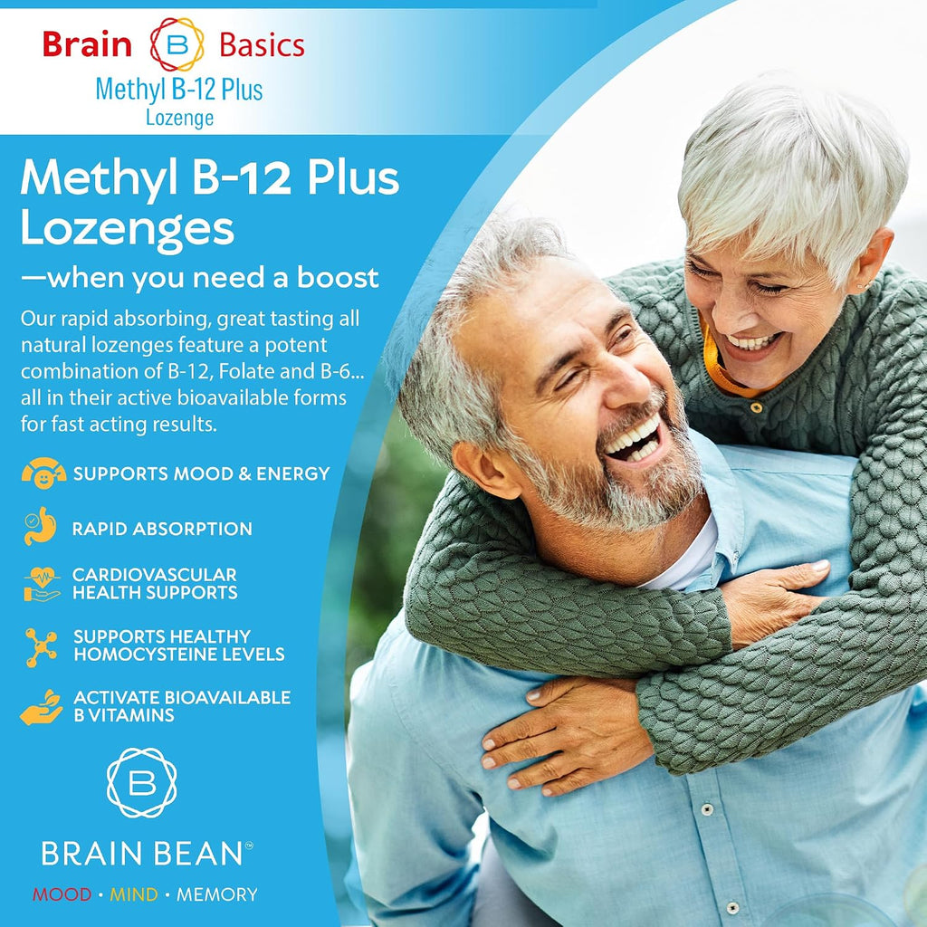Metil B-12 y Metil Folato de Alta Potencia – 60 Comprimidos Masticables Sabor Naranja – Suplemento Bioactivo de Vitamina B12 y B9
