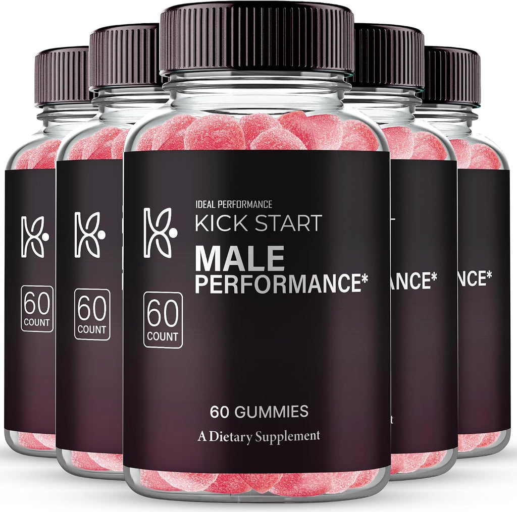 Kickstart Gummies, Gomitas Multivitamínicas para Hombre - Máximo Rendimiento, 5 Paquetes