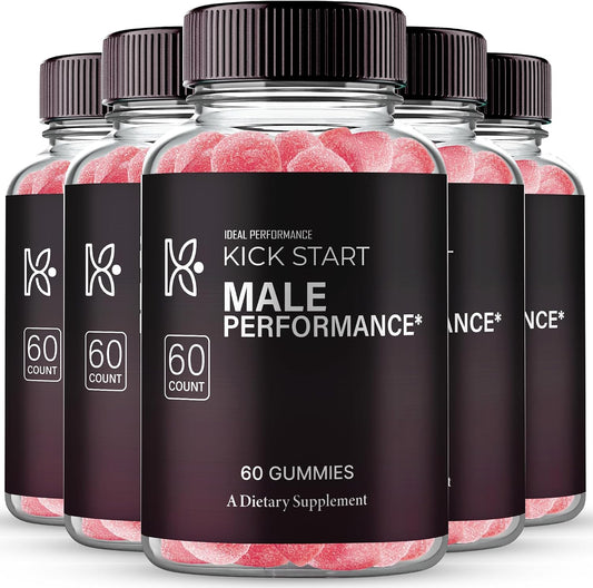 Kickstart Gummies, Gomitas Multivitamínicas para Hombre - Máximo Rendimiento, 5 Paquetes