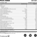 Celebrate Vitamins Masticables Multi ADEK, Sin Hierro - Multivitamínico Bariátrico Diario con Vitaminas A, D, E, K y B12 para Cirugía de Cruce Duodenal - Sabor Sorbete de Bayas (60 Comprimidos Masticables)