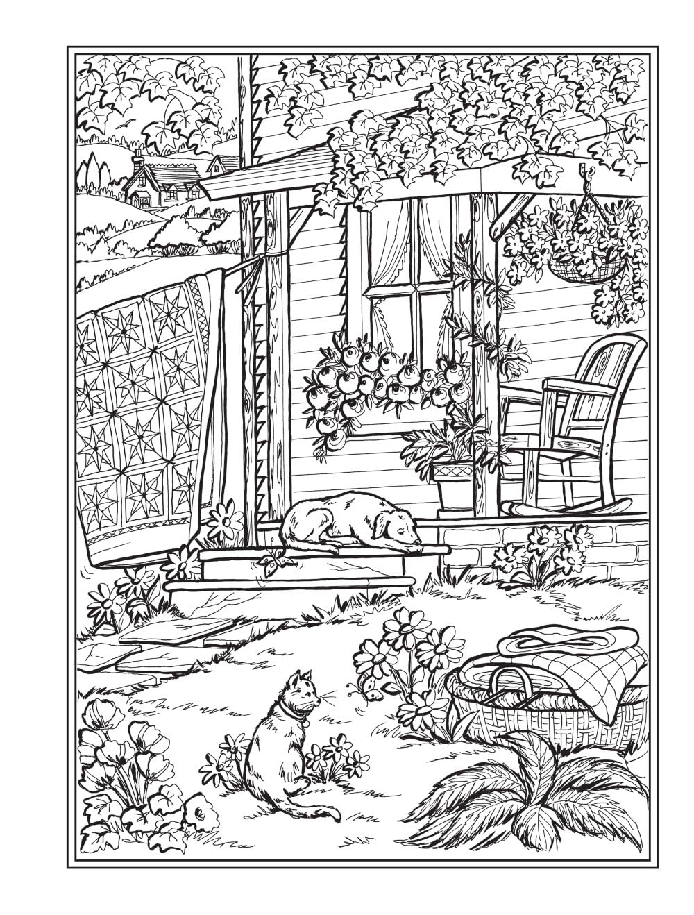 Libro de colorear Creative Haven Hogar Dulce Hogar (Libros de colorear para adultos: Calma)