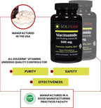 SOLDERM Niacinamide 500mg – No-Flush Vitamin B3, 120 Vegetarian Capsules