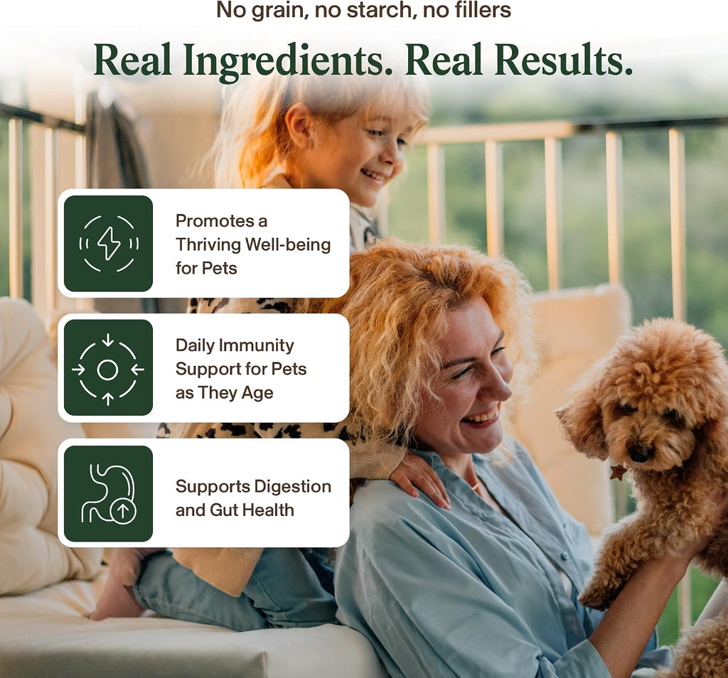 Real Mushrooms Turkey Tail para Mascotas – Suplemento Orgánico para Perros y Gatos – 90 Cápsulas