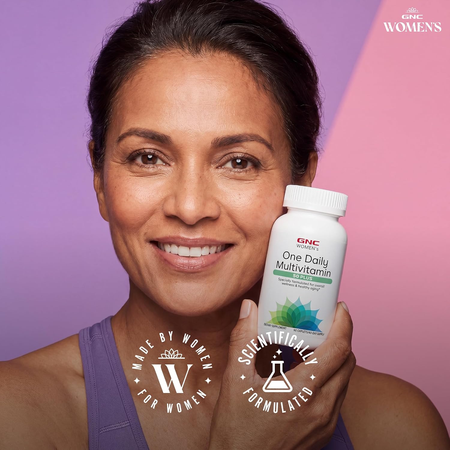 GNC Women's 50 Plus Multivitamínico Diario (60 Comprimidos)
