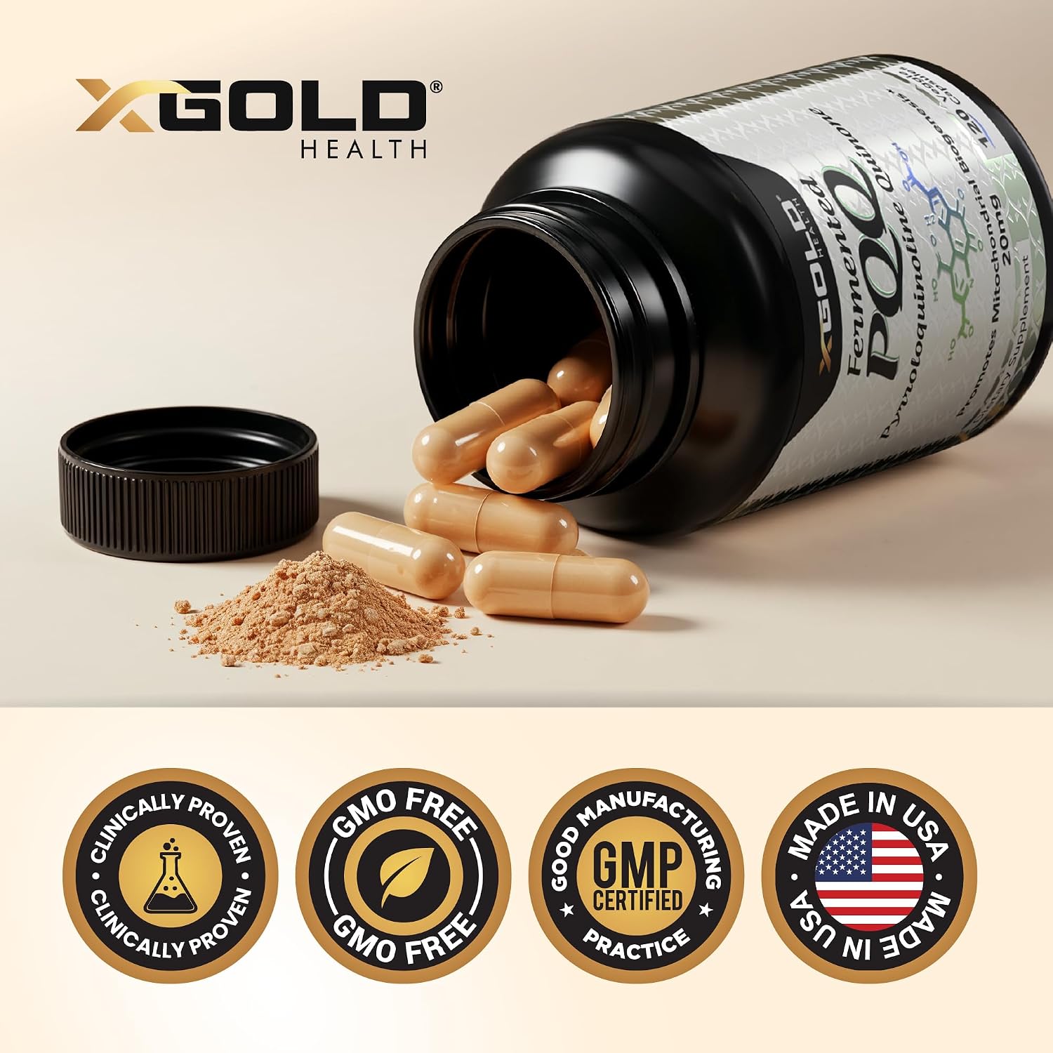 Fermented PQQ 20mg – Pirroloquinolina Quinona, 120 Cápsulas