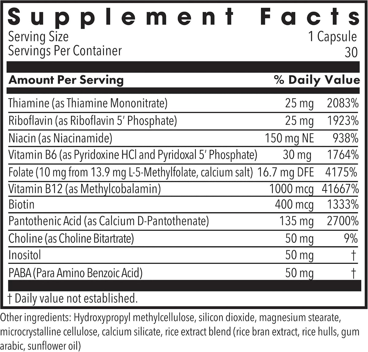 MethylPro B Complex + L-Methylfolate 10 mg - – Sistema nervioso: Las vitaminas B1, B2, B6, B12 y biotina – Image 2