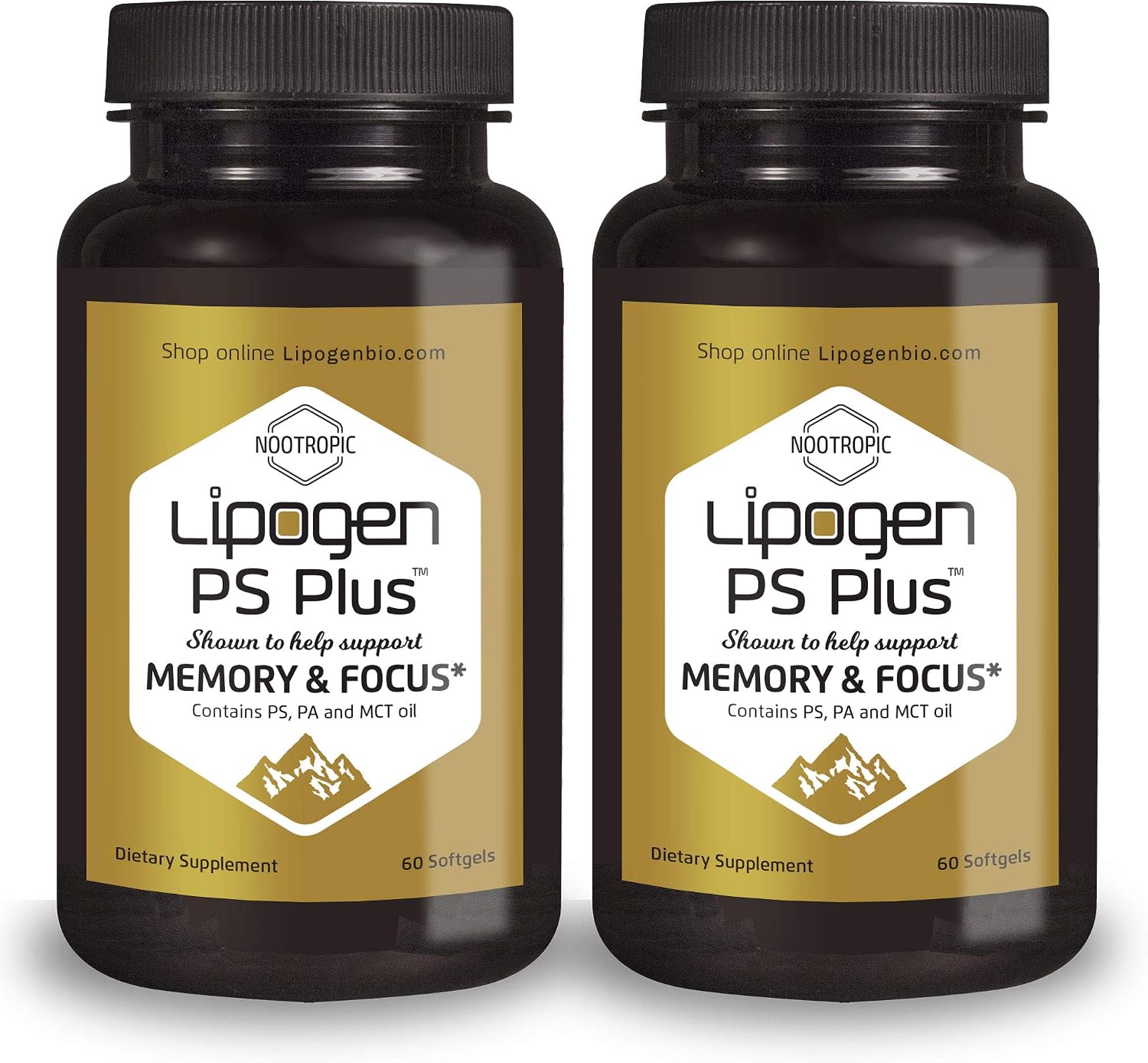 Lipogen PS Plus Senior - Suplemento de Fosfatidilserina para Memoria y Concentración, 120 Cápsulas Blandas