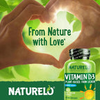 NATURELO Vitamina D3 2500 UI – Vegana a partir de Líquenes – 180 Cápsulas