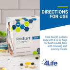 4Life RiteStart Hombre Multivitaminas con CoQ10 y Mezcla de Hongos, 30 Sobres
