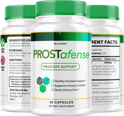 (3 Pack) Prostafense Health Supplements for Men Capsules - Official Prostafense Pills All Natural Support, Prostafence Maximum Strength Premium Formula for Daily Wellness, 180 Capsules For 3 Months