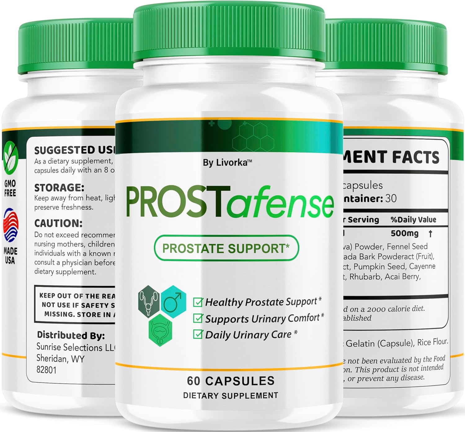 (5 Pack) Prostafense Health Supplements for Men Capsules - Official Prostafense Pills All Natural Support, Prostafence Maximum Strength Premium Formula for Daily Wellness, 300 Capsules For 5 Months