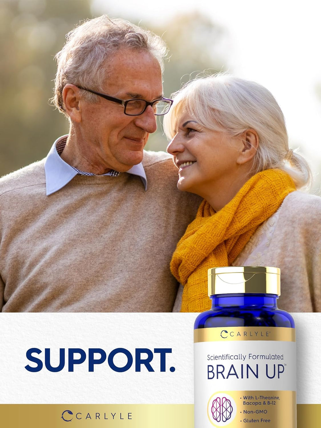 Carlyle Suplemento Cerebral | 60 Cápsulas Blandas | Nootrópico con Lion's Mane, Bacopa y L-Theanina | Sin OGM, Sin Gluten