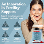 Conception for Her Fertility Gummies - Gominolas de Fertilidad para Mujer con Myo Inositol y Folato, 75 gominolas