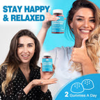 Ashwagandha Gummies 2000mg Orgánico Sin Azúcar - Vitamina D3, B12 y Cúrcuma - 120 Gominolas