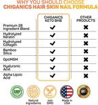 10X Potente Biotina 5000mcg con Keratina, Colágeno y Sílice para Cabello, Piel y Uñas