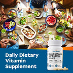 Vita Spark Vitamina D3 K2 - Suplemento de Vitamina D3 5000 UI, K2 MK-7 100 mcg y Magnesio - Cápsulas Blandas Liposomales