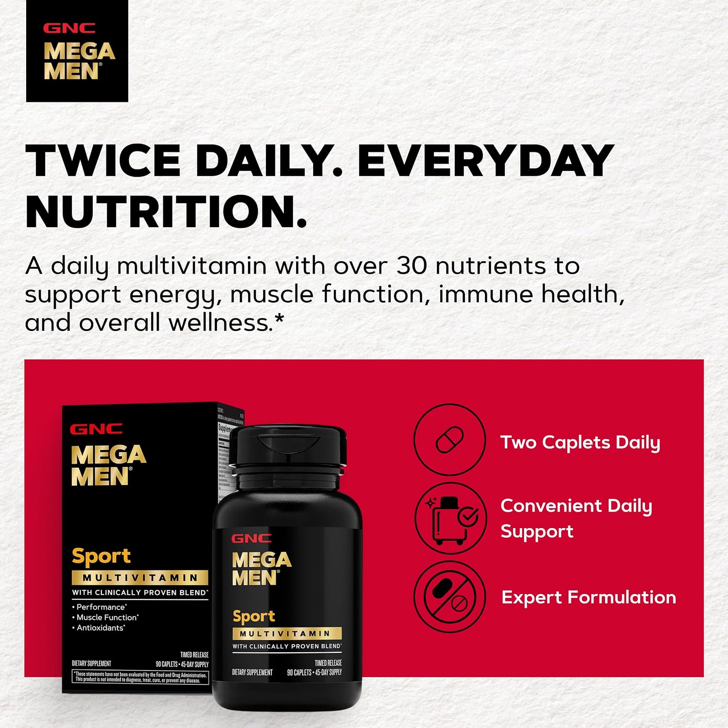 GNC Mega Men Sport Multivitamin para Hombres
