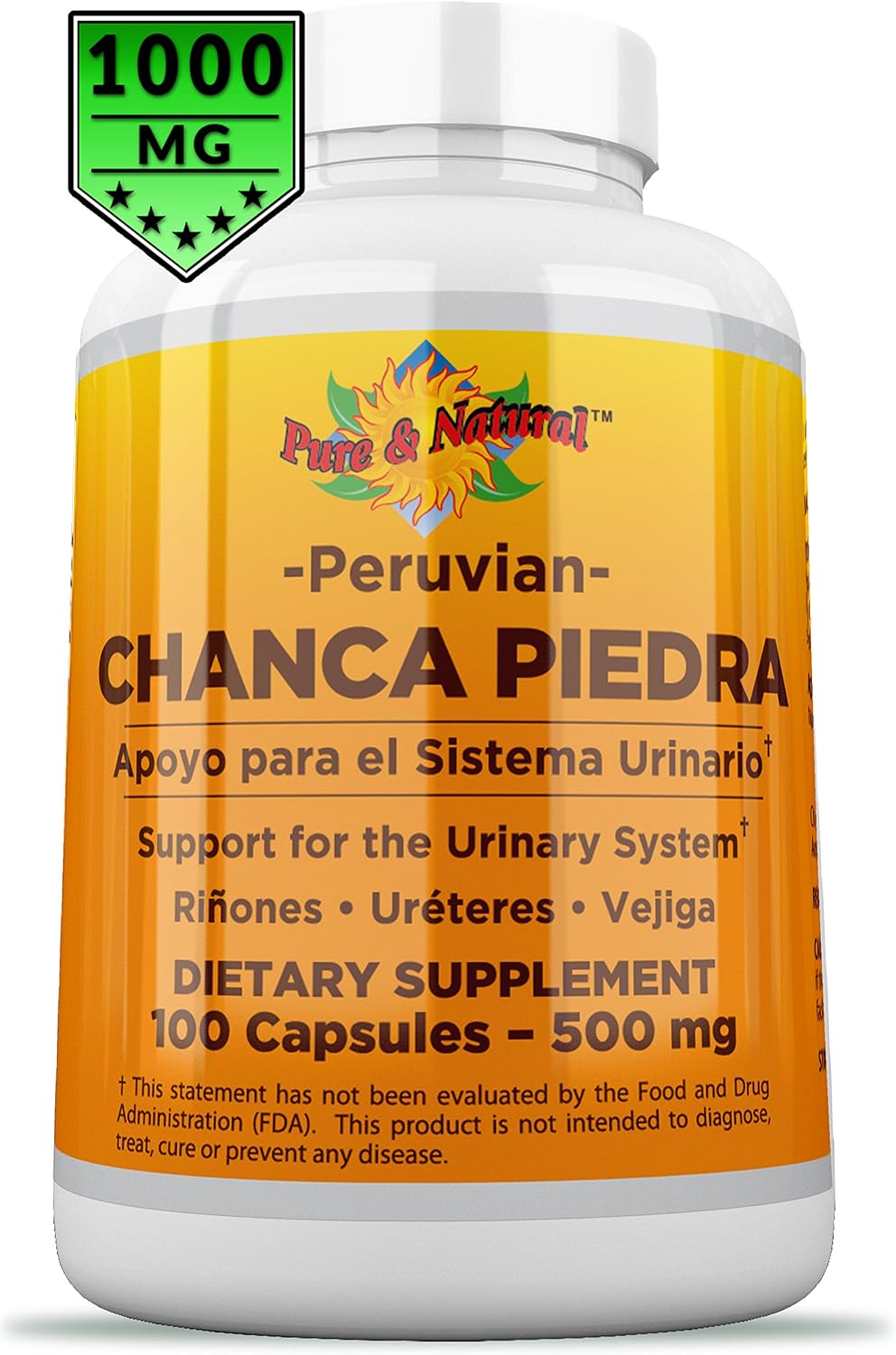Chanca Piedra 500 mg, 100 Cápsulas - Suplemento Herbal Peruano