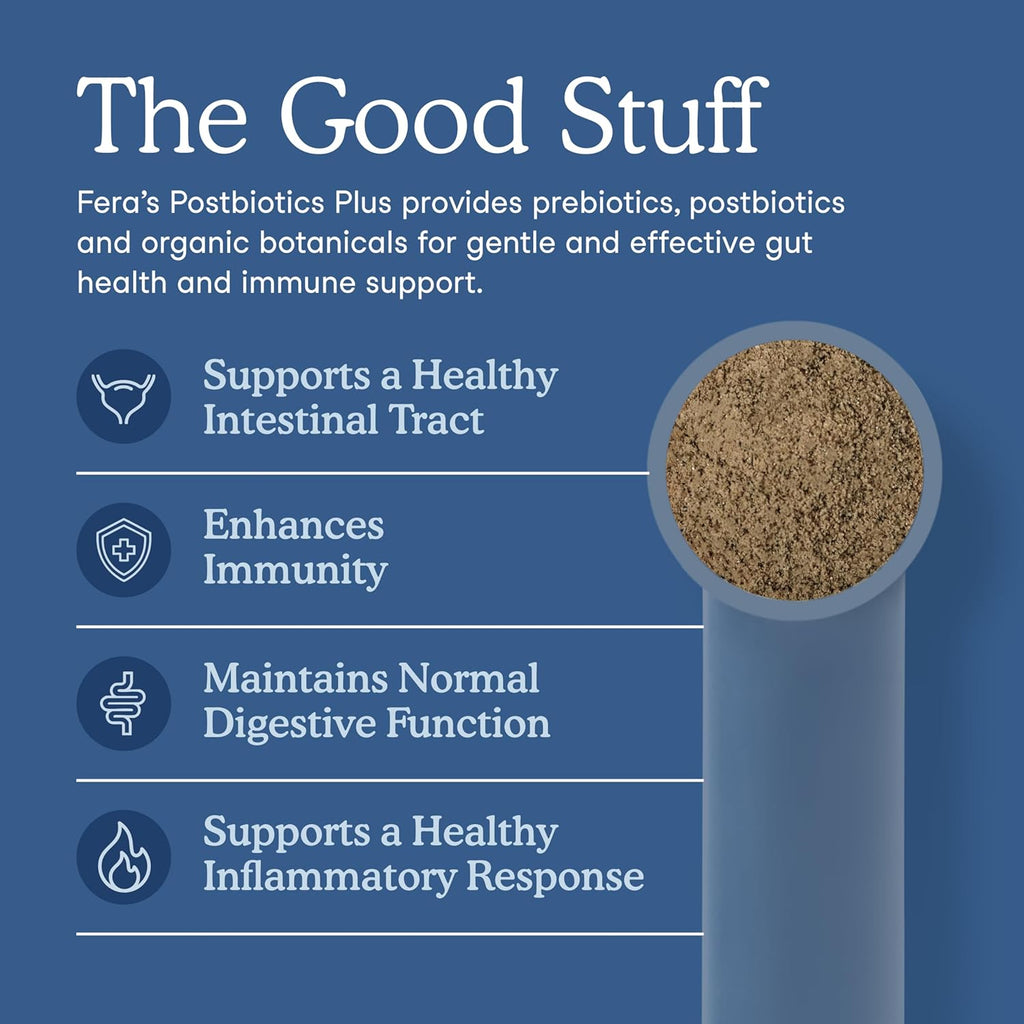 Fera Pets Postbióticos Plus Prebióticos para Perros y Gatos, 120 Dosis