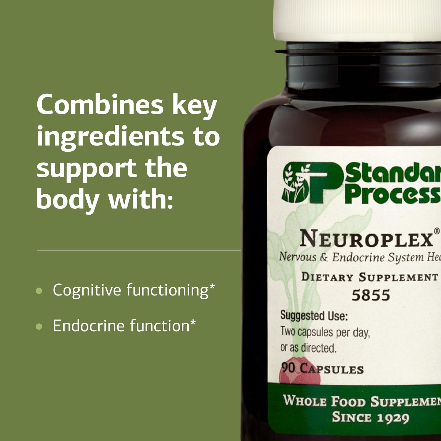 Standard Process Neuroplex - Apoyo para los Sistemas Nervioso y Endocrino - 90 Cápsulas
