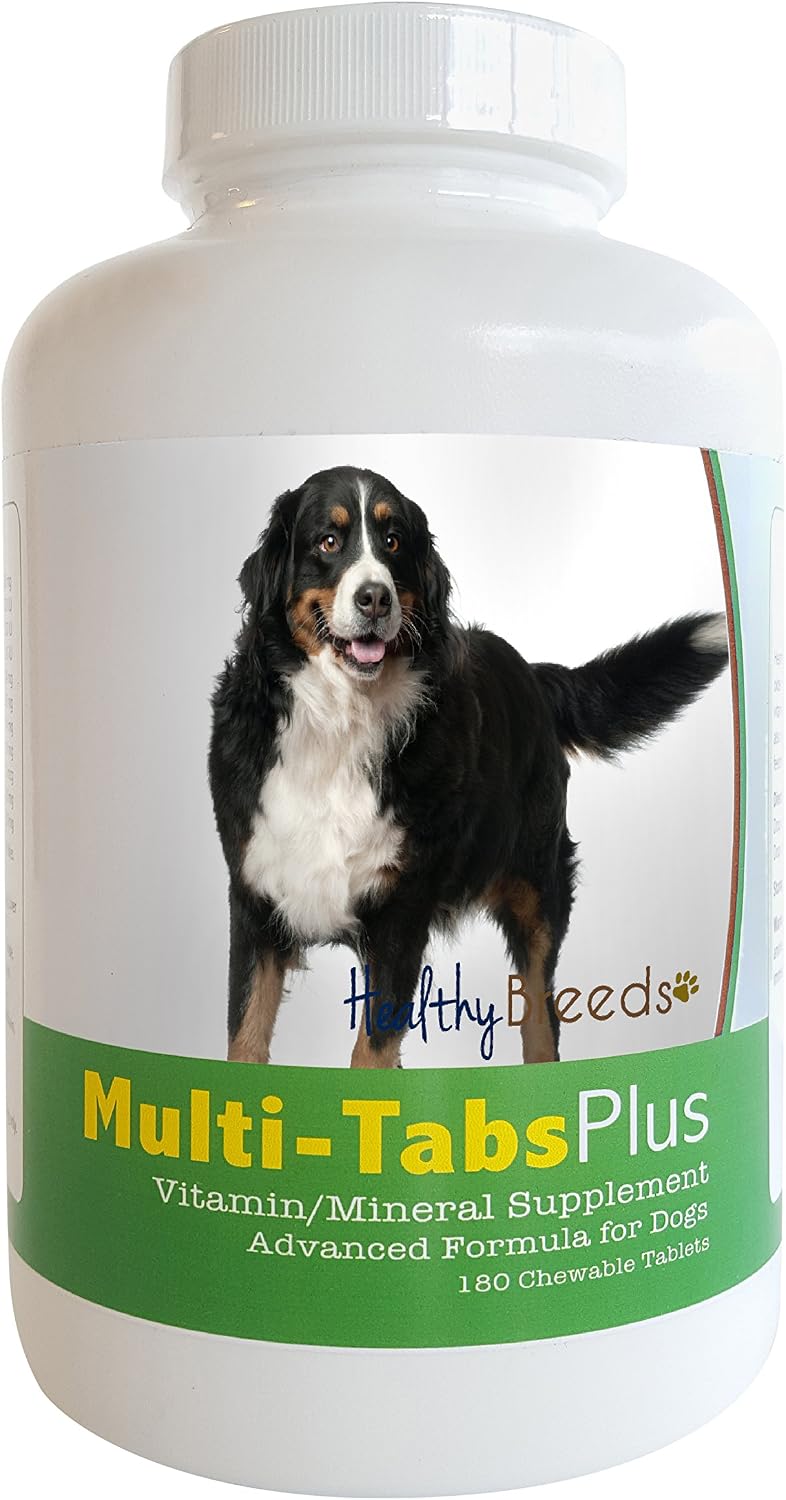 Healthy Breeds Multi-Tabs Plus Chewable Tablets for Bernese Mountain Dogs – 180 Tablets