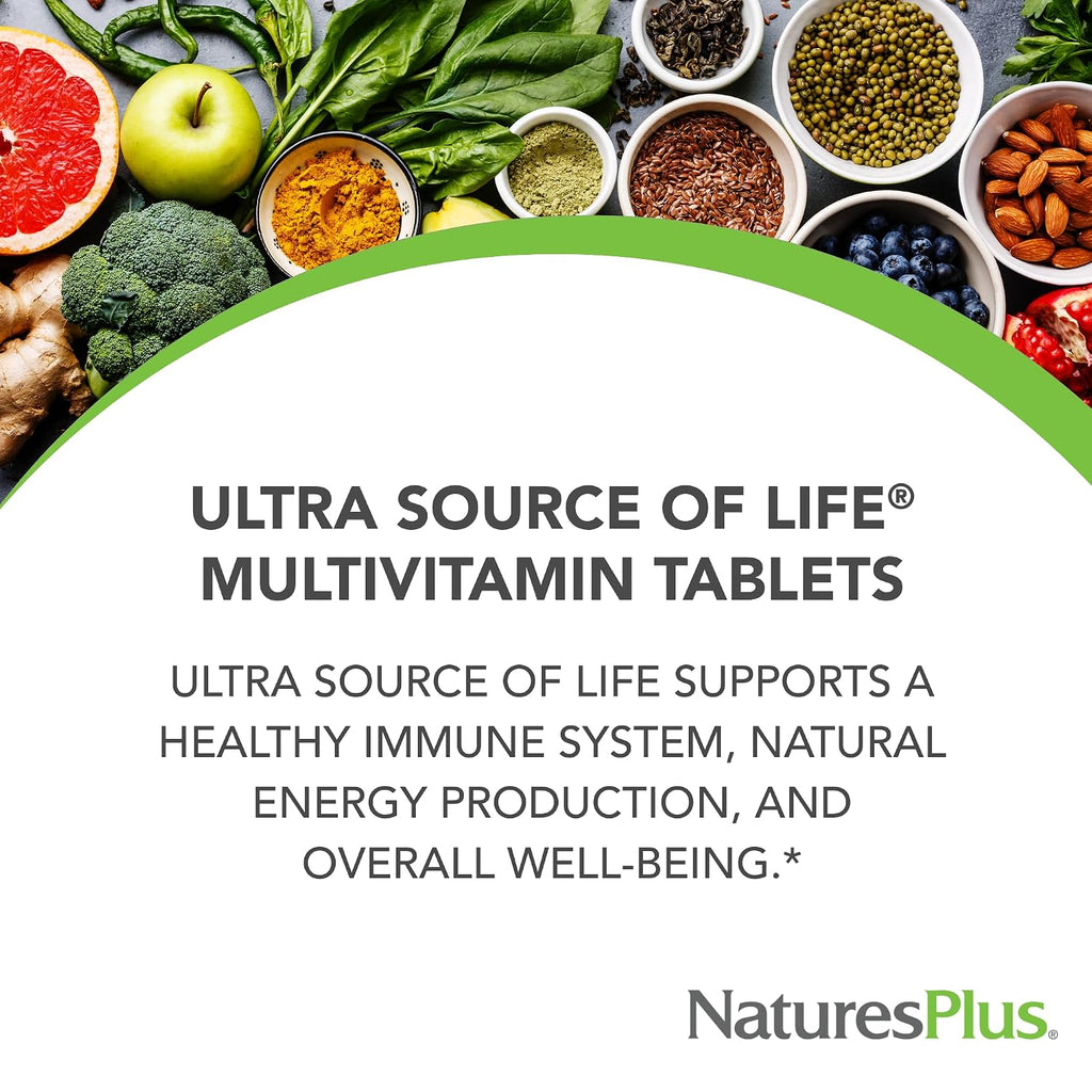 NaturesPlus Ultra Source of Life Multivitamínico - 180 Comprimidos