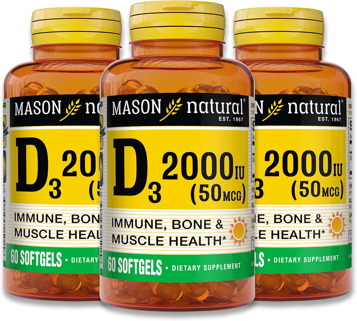 Mason Natural Vitamin D3 10 mcg (400 IU) - 100 Softgels
