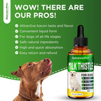Cardo Mariano para Perros - Suplemento Hepático Natural - Sabor Bacon - 60 ml