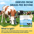 KEDISOM Colostro Bovino en Polvo - Grass-Fed, Liposomal, 60% IgG, 3000 mg, 50 Porciones