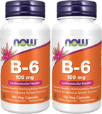 NOW Foods, Vitamina B-6 (Piridoxina HCl) 100 mg, 250 Cápsulas