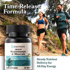 DAIKEN Mini Multivitamin, 60 Comprimidos, con Luteína, Licopeno y Ácido Fólico, Multivitamínico de Liberación Prolongada para Mujeres y Hombres, Vegano y Fácil de Tragar (Pack de 2)