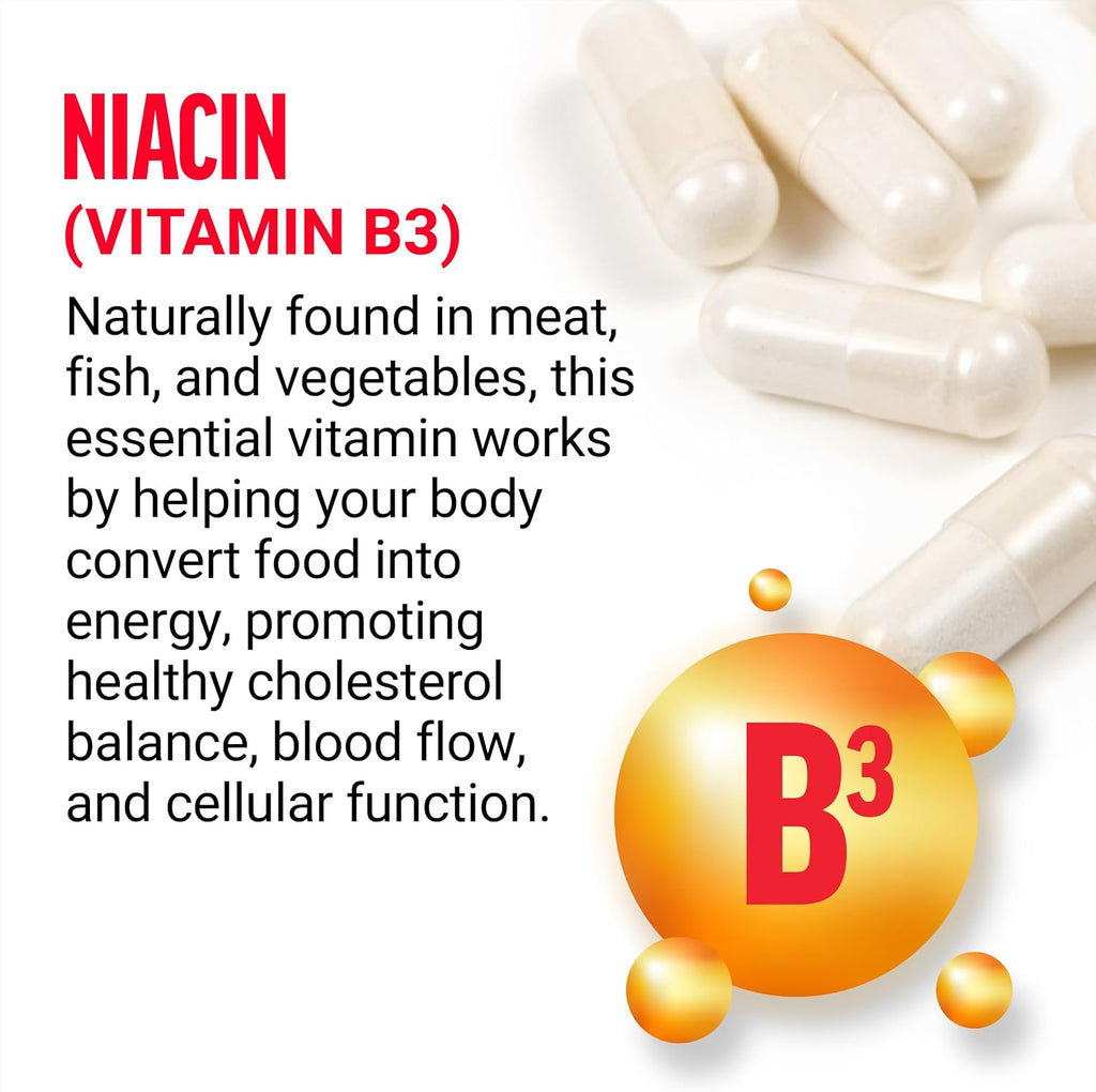 Force Factor Niacina Vitamina B3 500mg – 100 Cápsulas Vegetales