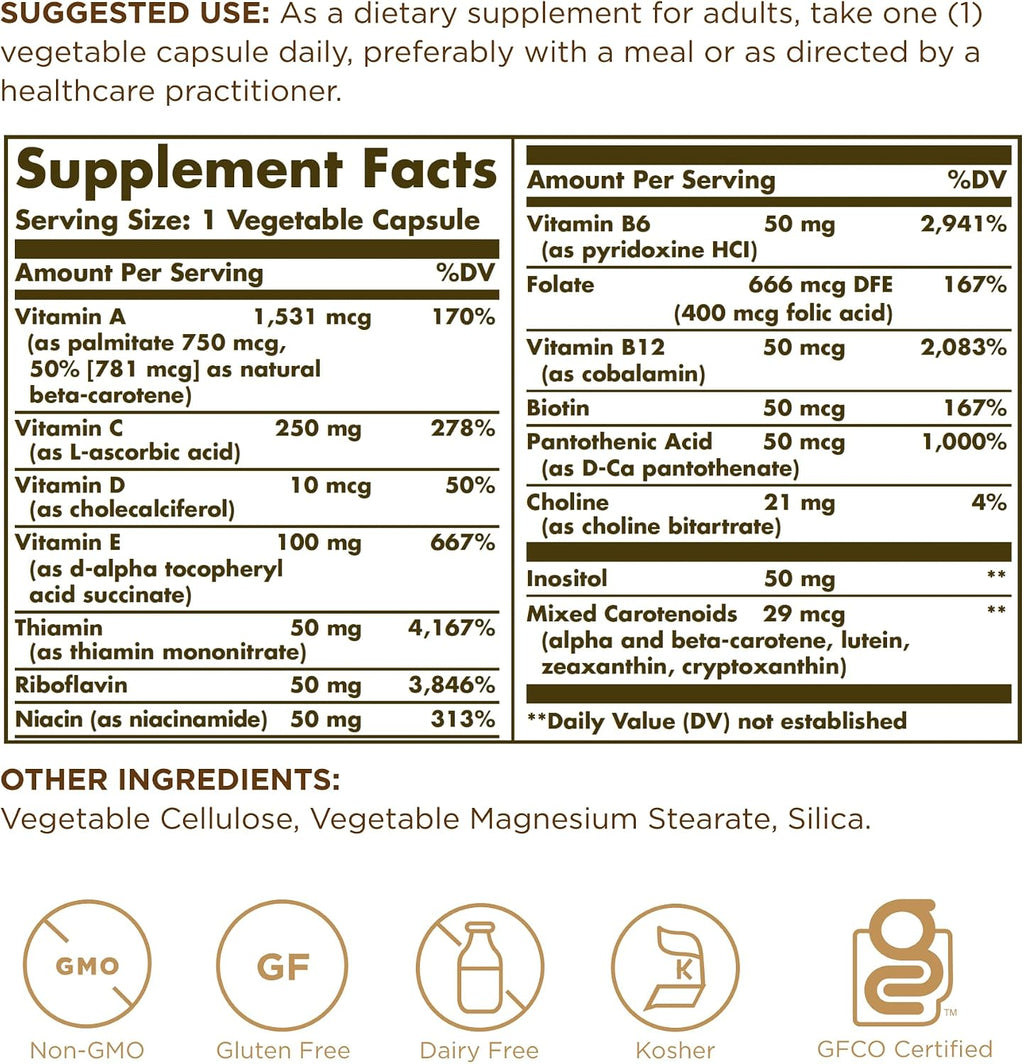 Solgar Vitaminas Sólo Cápsulas Vegetales 90 Unidades