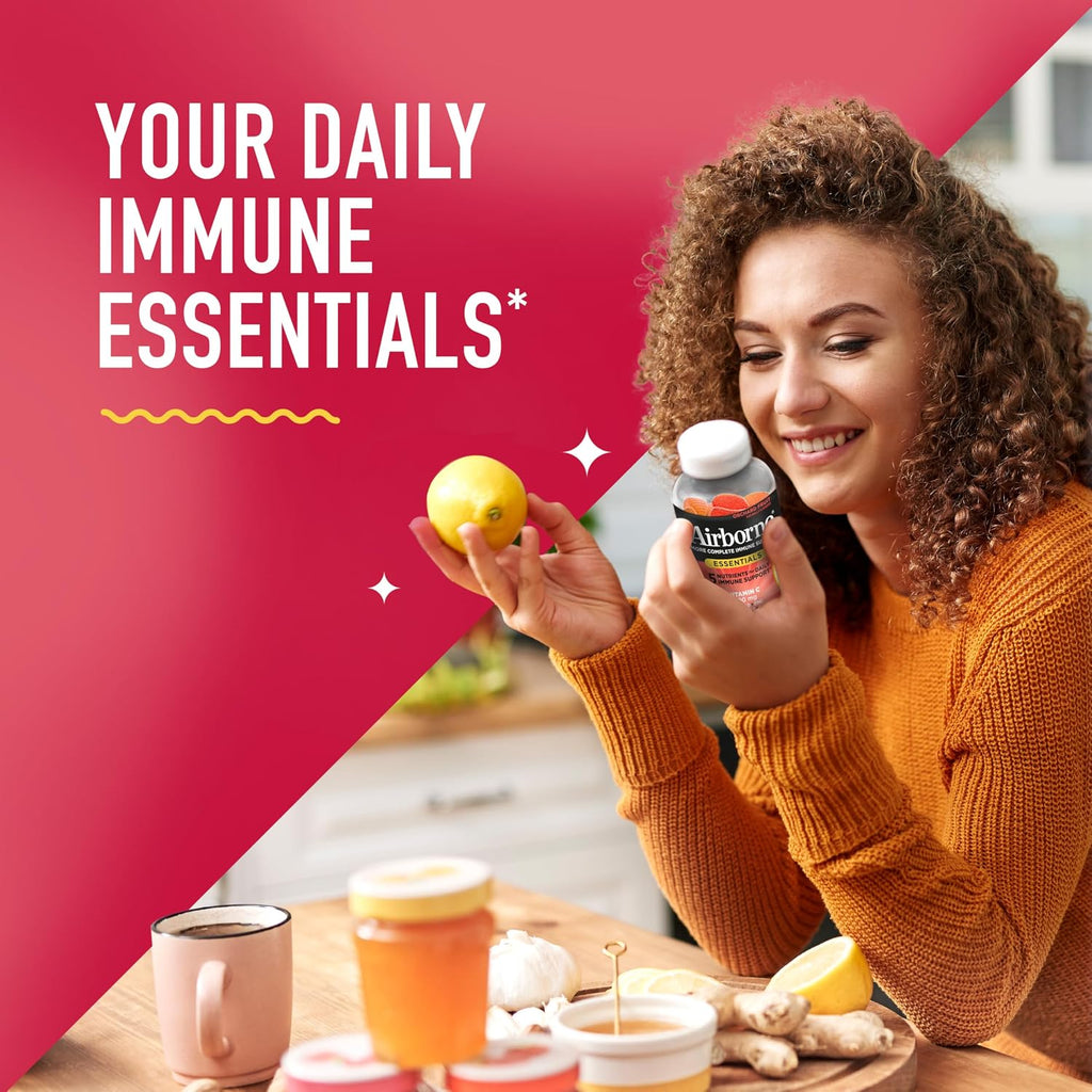 Airborne Immune Essentials Gominolas Multivitamínicas, Sabor Fruta de Huerto, 132 gominolas