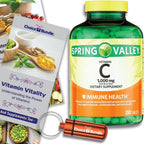Choice Bundle Spring Valley Vitamina C 1000 mg con Escaramujo, 250 comprimidos + Guía y Pastillero