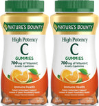 Nature's Bounty Gominolas de Vitamina C 700mg - Alta Potencia, Sabor Naranja, 60 Unidades