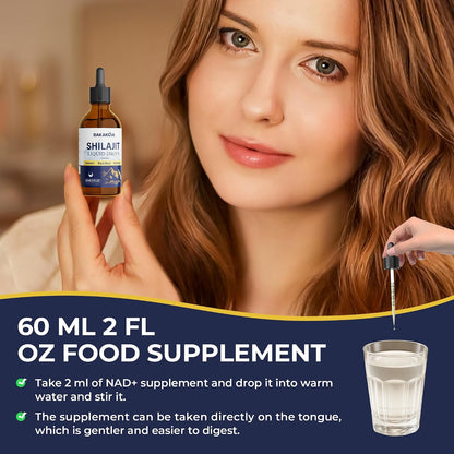 Shilajit Liquid Drops con Ashwagandha, – Apoyo a la energía vital: El shilajit y la ashwagandha se han asociado – Image 7