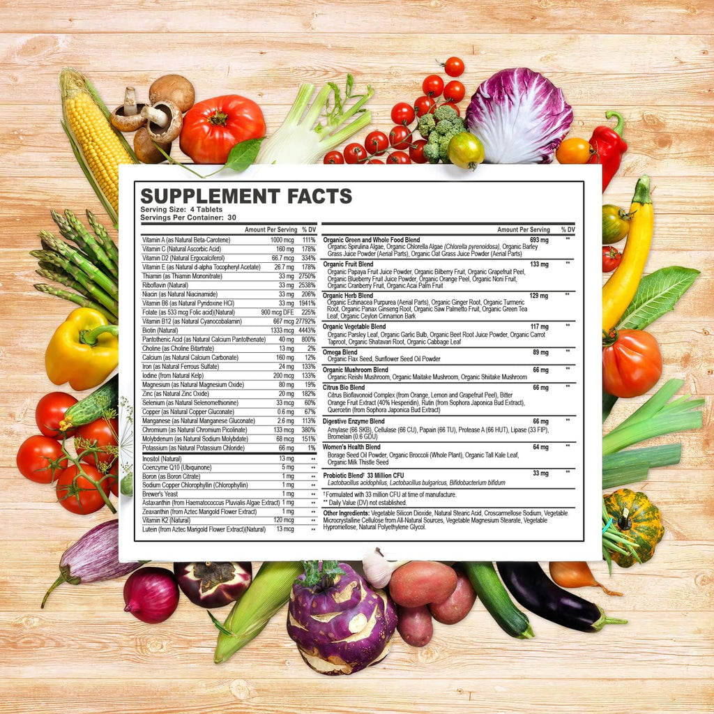 Wholesome Wellness Multivitamínico para Mujeres - 120 Comprimidos