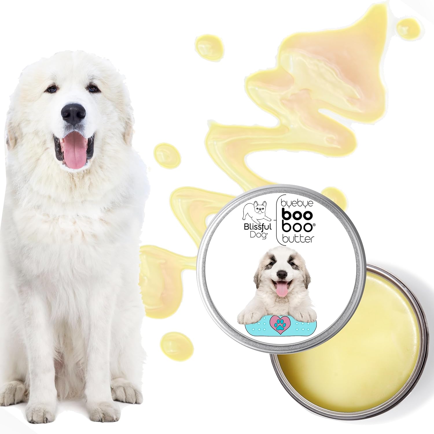 The Blissful Dog 8 oz LATA Mantequilla Booboo para Gran Pirineo