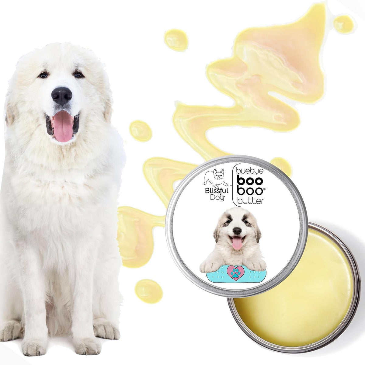 The Blissful Dog 1 oz TIN Great Pyrenees Booboo Butter – Image 2