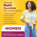 Nature Made Advanced Multivitamínico en Gominolas para Mujeres con Citrato de Magnesio, Calcio y Vitaminas B - 90 Gominolas, 30 Días