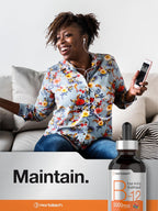 Horbaach Vitamina B12 5000 mcg Sublingual | Gotas Líquidas con Metilcobalamina y Cianocobalamina | Sabor Berry | Sin Gluten y No-GMO
