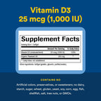 Natural Factors Vitamina D3 1000 IU (25 mcg) - 180 Comprimidos
