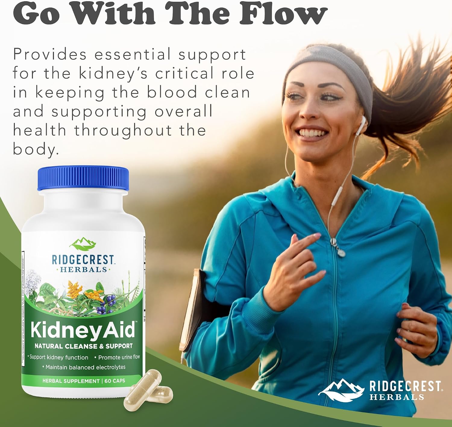 Ridgecrest Herbals KidneyAid - Suplemento de apoyo renal (60 cápsulas)