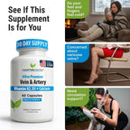 CRYSTAL PEAKS NUTRITION Suplemento para Venas y Arterias - Apoyo a la Circulación Sanguínea con Calcio, Vitaminas K2 y D3 - 60 Comprimidos